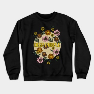 Deep Purple Name Personalized Flower Retro Floral 80s 90s Name Style Crewneck Sweatshirt